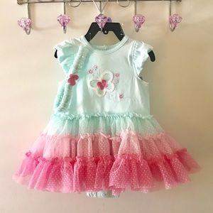 Little Me 3mo Tutu Popover w/matching headband